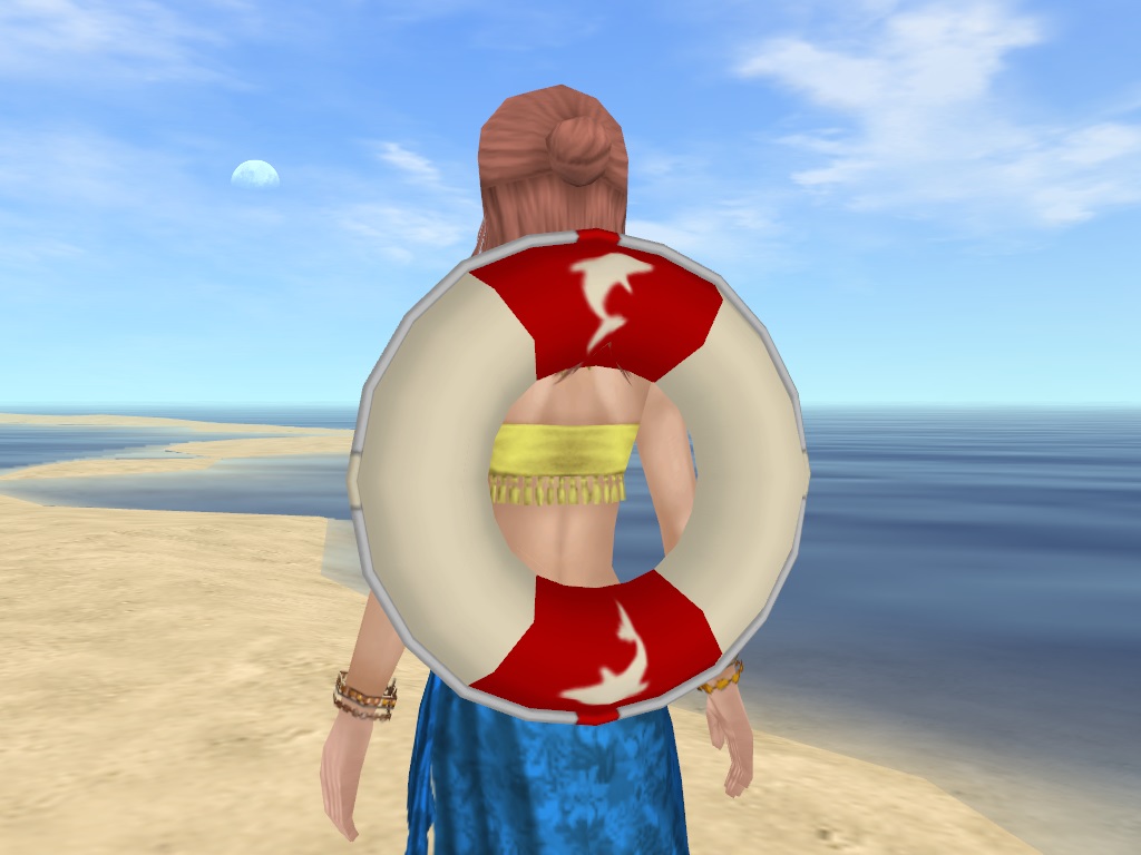 イルカ模様の救命具